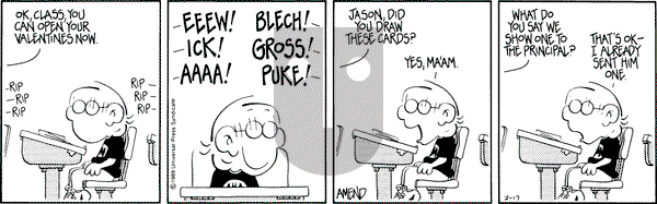 FoxTrot - Friday February 17, 1989 Comic Strip