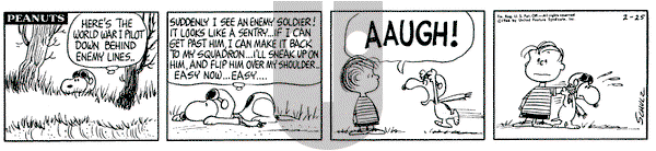 Peanuts on Friday February 25, 1966 Comic Strip
