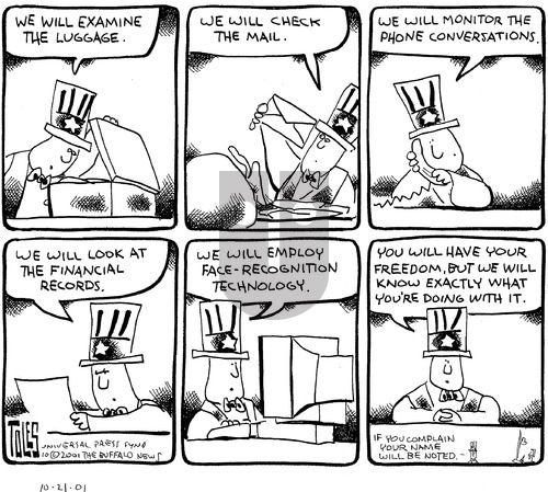 Tom Toles on Sunday October 21, 2001 Comic Strip