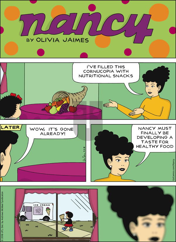 Nancy on Sunday November 25, 2018 Comic Strip