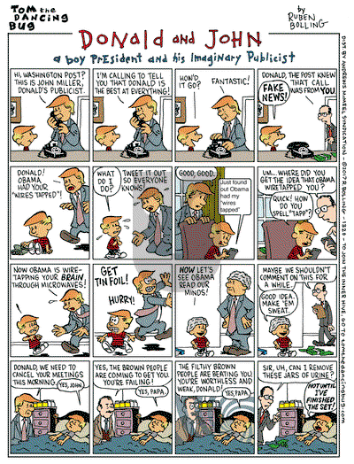 Tom the Dancing Bug on Monday March 6, 2017 Comic Strip