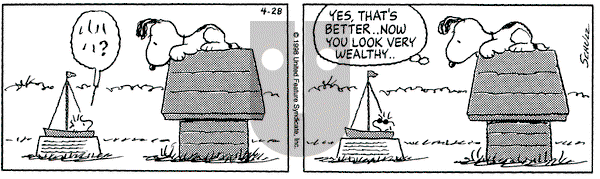 Peanuts on Tuesday April 28, 1998 Comic Strip