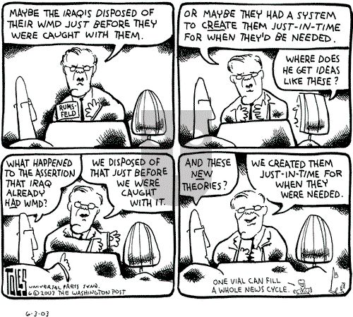 Tom Toles on Tuesday June 3, 2003 Comic Strip