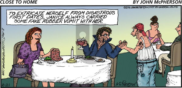 Close to Home on Sunday February 21, 2016 Comic Strip