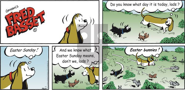 Fred Basset on Sunday April 4, 2021 Comic Strip