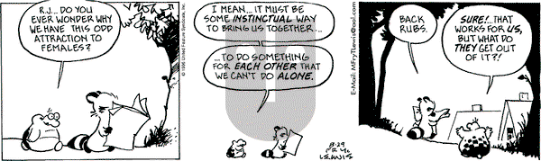 Over the Hedge on Thursday August 29, 1996 Comic Strip