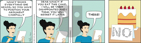 Nancy on Friday July 16, 2021 Comic Strip