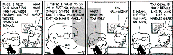 FoxTrot on Tuesday October 26, 1993 Comic Strip