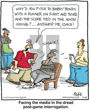 In the Bleachers on Monday July 14, 2003 Comic Strip