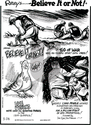 Ripley's Believe It or Not on Tuesday March 28, 2006 Comic Strip