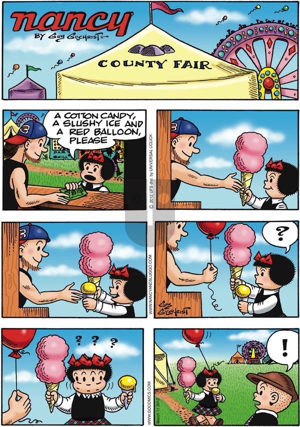 Nancy on Sunday March 11, 2012 Comic Strip