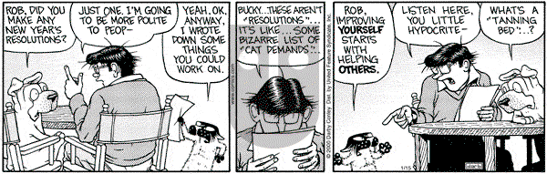Get Fuzzy on Saturday January 15, 2000 Comic Strip