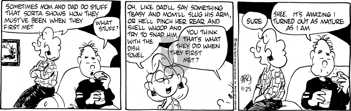 Luann - Wednesday November 25, 1992 Comic Strip