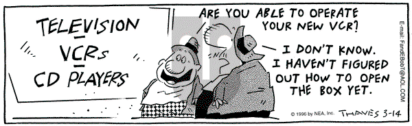 Frank and Ernest on Thursday March 14, 1996 Comic Strip