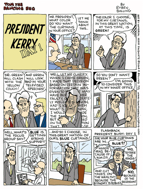 Tom the Dancing Bug on Saturday September 4, 2004 Comic Strip