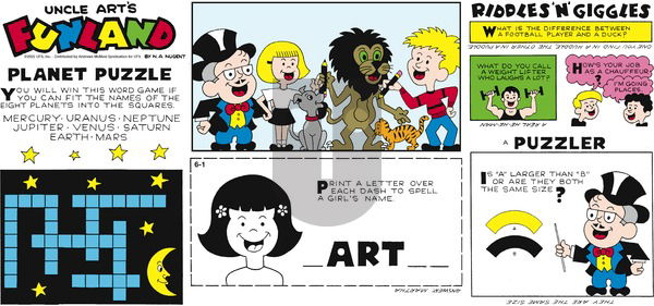 Uncle Art's Funland on Sunday June 1, 2025 Comic Strip