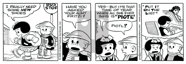 Nancy - Thursday December 1, 2005 Comic Strip