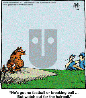In the Bleachers on Wednesday November 6, 2013 Comic Strip