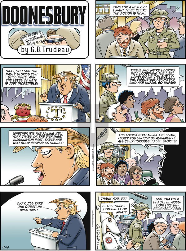 Doonesbury on Sunday December 18, 2016 Comic Strip