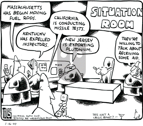 Tom Toles on Thursday January 16, 2003 Comic Strip