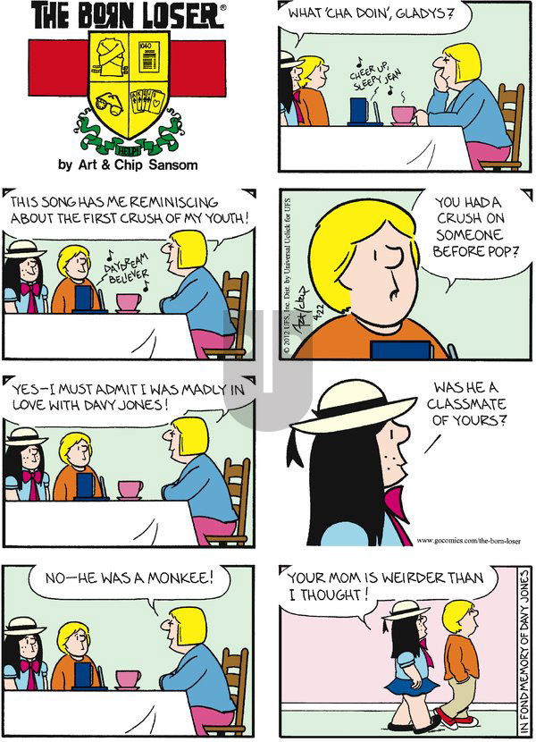 The Born Loser on Sunday April 22, 2012 Comic Strip