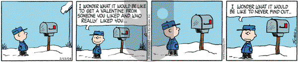 Peanuts on Friday February 13, 2004 Comic Strip