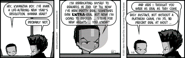 The Boondocks on Friday January 5, 2001 Comic Strip