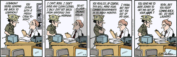 Doonesbury on Monday April 13, 2015 Comic Strip