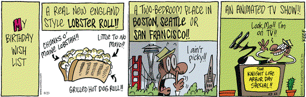 The Knight Life on Monday August 23, 2010 Comic Strip