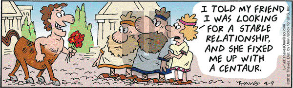 Frank and Ernest on Monday April 9, 2012 Comic Strip