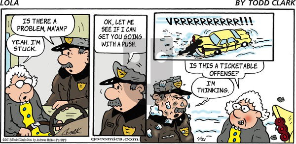 Lola on Sunday January 21, 2018 Comic Strip