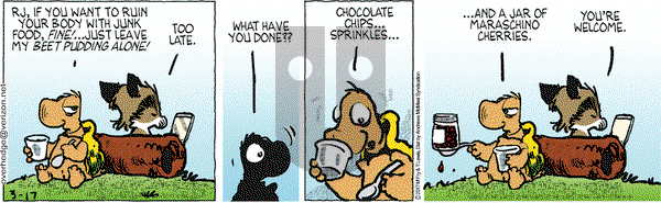 Over the Hedge on Friday March 17, 2017 Comic Strip