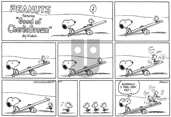 Peanuts on Sunday May 5, 1974 Comic Strip