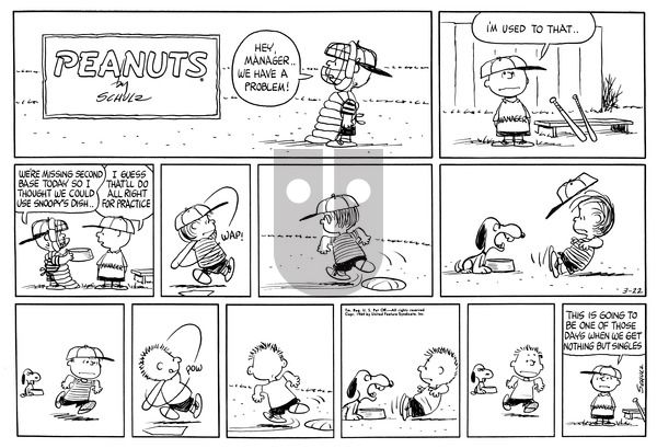 Peanuts on Sunday March 22, 1964 Comic Strip