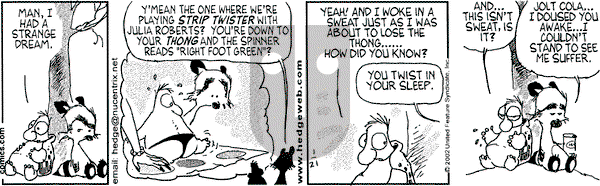 Over the Hedge on Tuesday February 19, 2002 Comic Strip