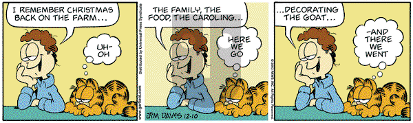 Garfield on Wednesday December 10, 2003 Comic Strip