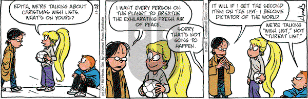 Cleats on Wednesday November 28, 2007 Comic Strip
