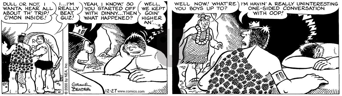 Alley Oop - Wednesday December 27, 2000 Comic Strip