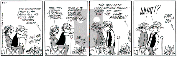 Doonesbury on Wednesday August 23, 1972 Comic Strip