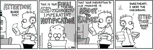 FoxTrot on Tuesday July 15, 2003 Comic Strip