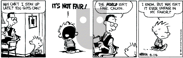 Calvin and Hobbes - Monday April 14, 1986 Comic Strip