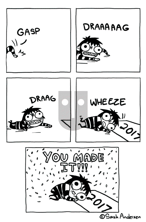Sarah's Scribbles on Saturday December 31, 2016 Comic Strip