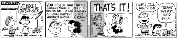 Peanuts on Wednesday May 31, 1972 Comic Strip