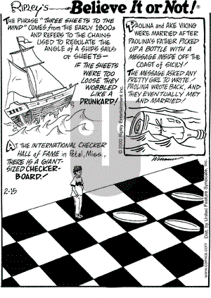 Ripley's Believe It or Not on Tuesday February 15, 2000 Comic Strip