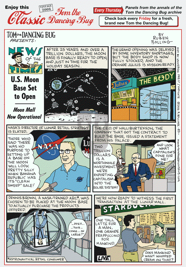 Tom the Dancing Bug on Thursday September 6, 2018 Comic Strip