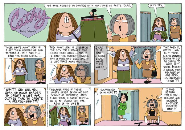 Cathy Classics on Sunday September 22, 1996 Comic Strip