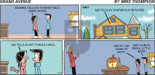 Grand Avenue on Sunday October 29, 2023 Comic Strip