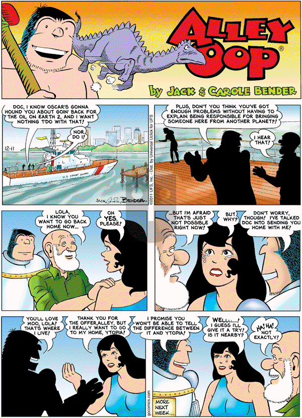 Alley Oop on Sunday December 11, 2011 Comic Strip