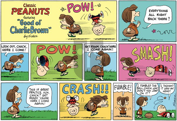 Peanuts on Sunday October 14, 2001 Comic Strip