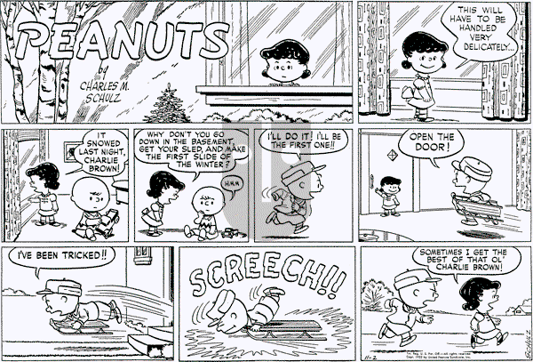 Peanuts - Sunday November 2, 1952 Comic Strip